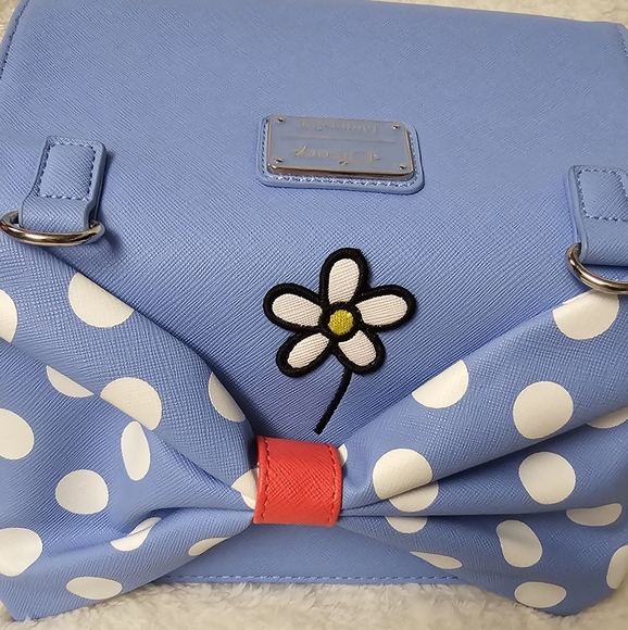 NWOT Loungefly×Disney Minnie Mouse Polka Dot Bow Crossbody Wristlet Wallet Blue - Picture 14 of 15